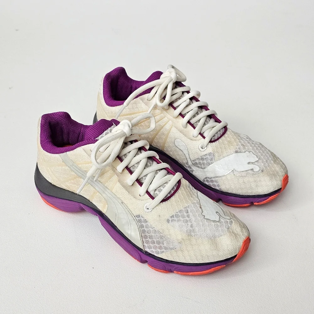 Puma Complete Running Shoes Women 7.5 Ortholite Purple Orange Sneakers